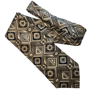 Vintage Italian Silk Geometric Tie